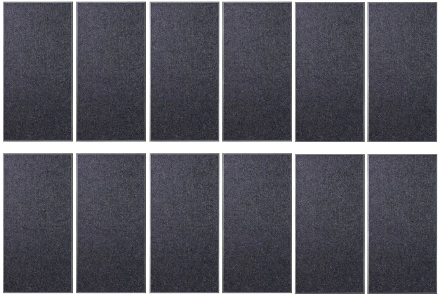 Primacoustic E121-1224-23 EcoScapes Beveled 12 x 24 x 1 Inch Acoustic Panel - Slate - 12 Pack