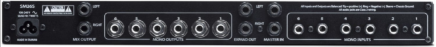 Rane SM26SIMXUS Mixer/Splitter 6-In x 2-Out / 2-In x 6-Out - Image 3