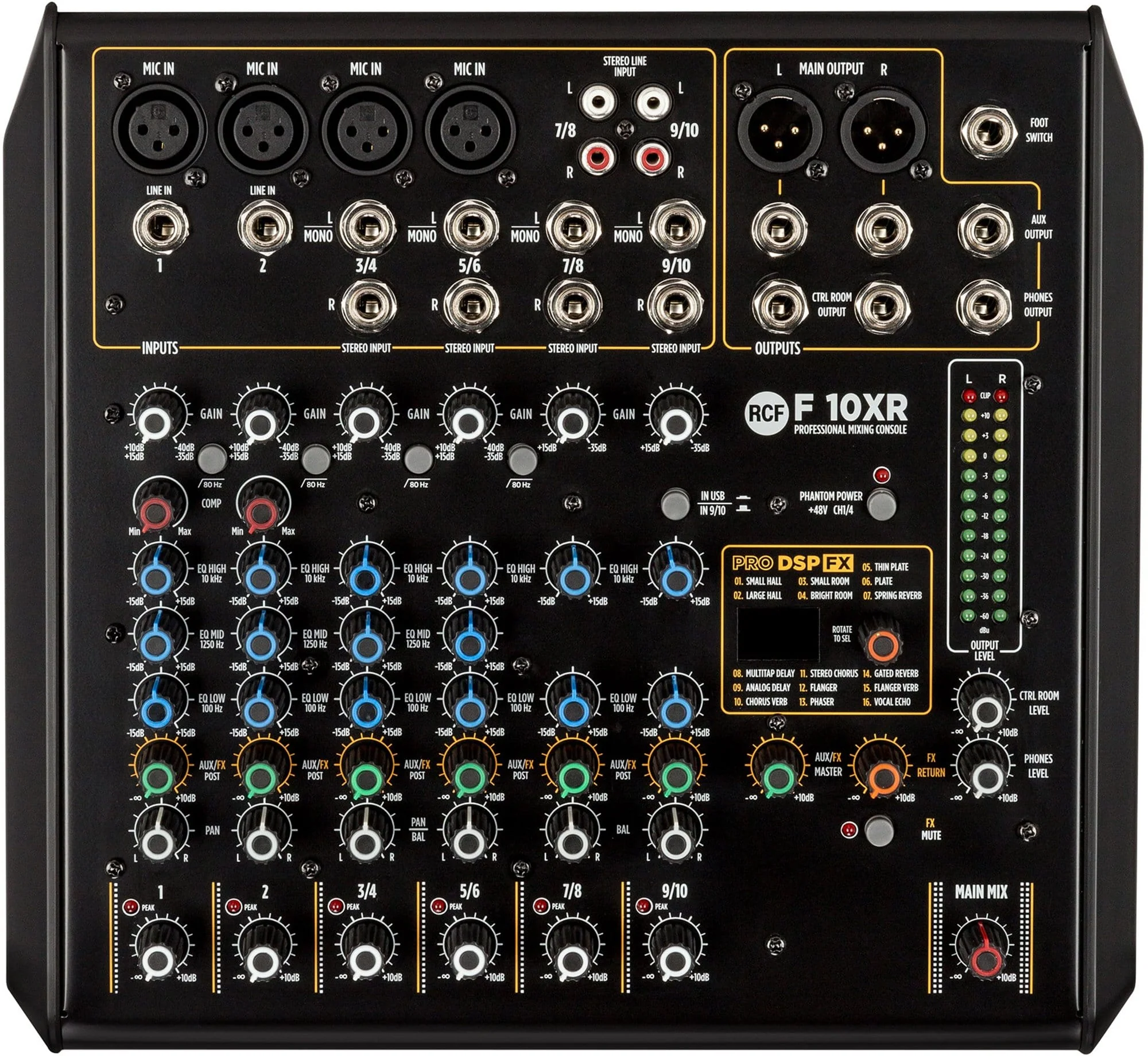 RCF F10-XR 10 Channel Mixer with FX and Recording