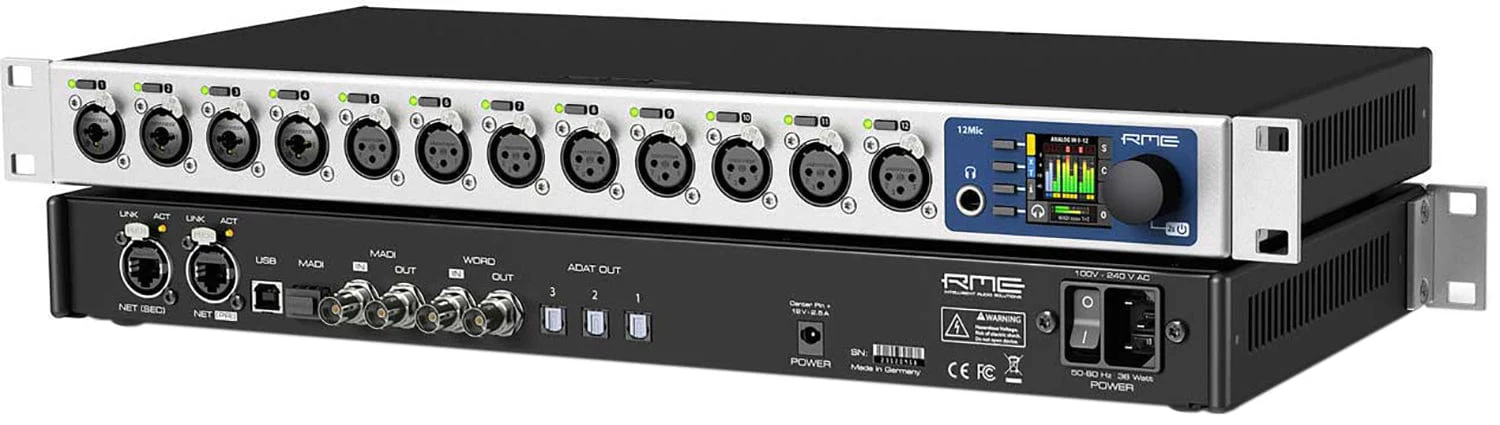 RME 12MIC 12-Channel Digitally Controlled High-End Microphone Preamp with MADI and AVB - Image 3