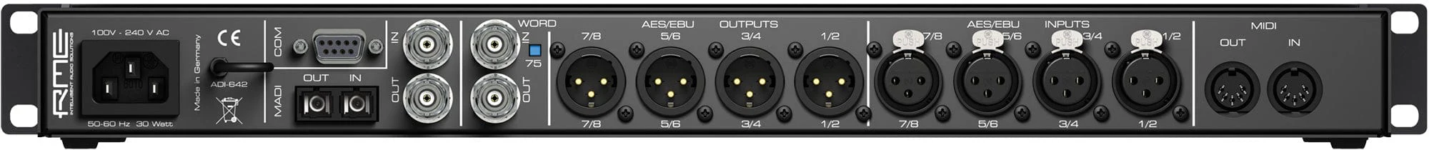 RME ADI642 24-Bit 192 Kilohertz 2x8-Channel MADI to AES/EBU Converter - Image 2