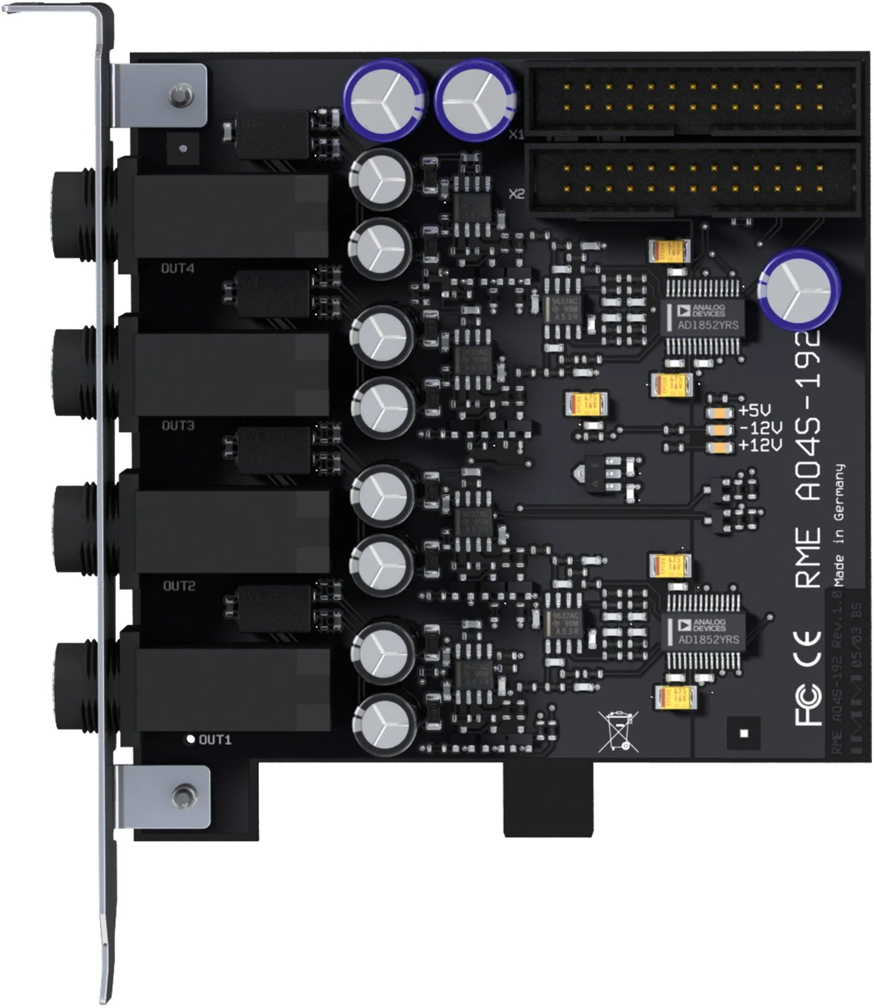 RME AO4S-192 AIO 4-Channel Analog Output Expansion Board for HDSPe AIO