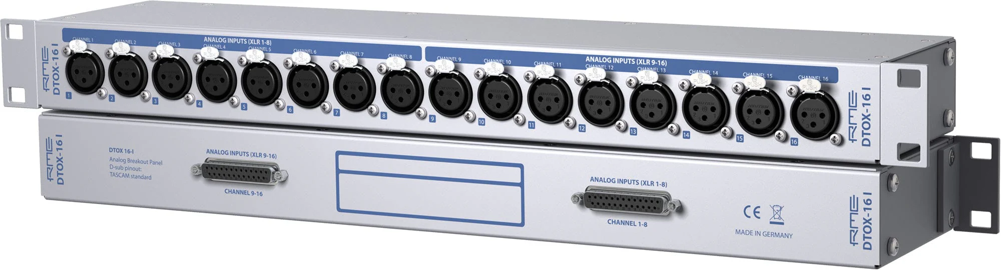 RME DTOX16I Analog Breakout Box- 16 XLR inputs to 2xD-Sub 25-Pin Outputs - Image 3