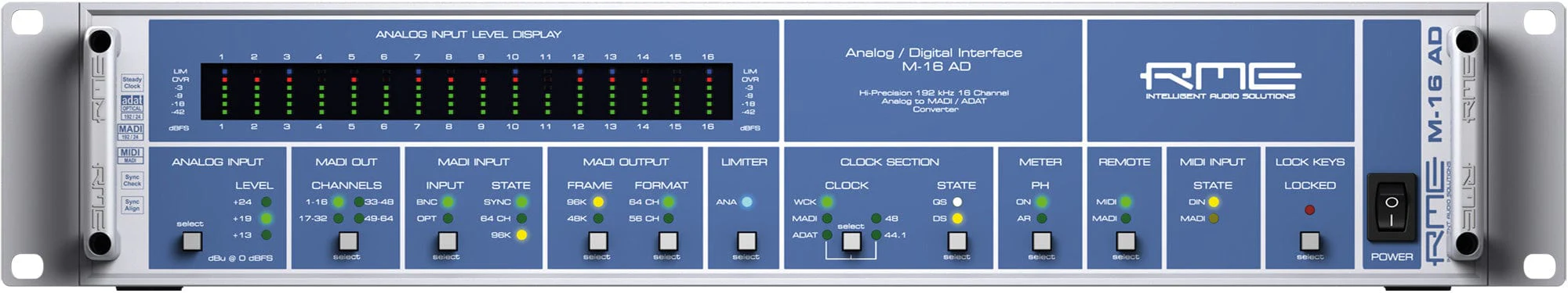 RME M16AD 16-Channel High-End Analog to MADI/ADAT Converter