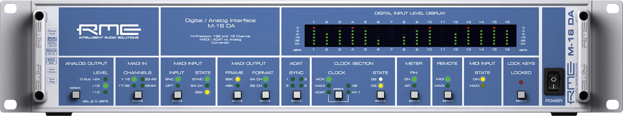 RME M16DA 16-Channel High-End MADI/ADAT to Analog Converter