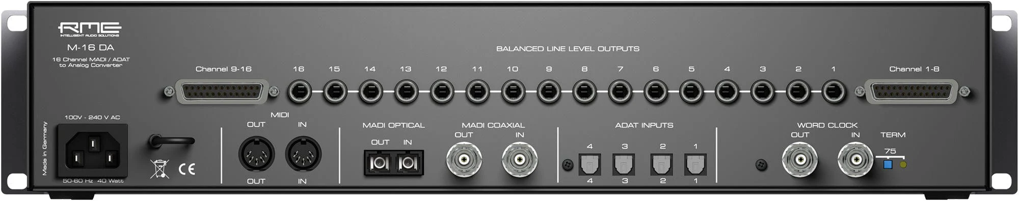 RME M16DA 16-Channel High-End MADI/ADAT to Analog Converter - Image 2