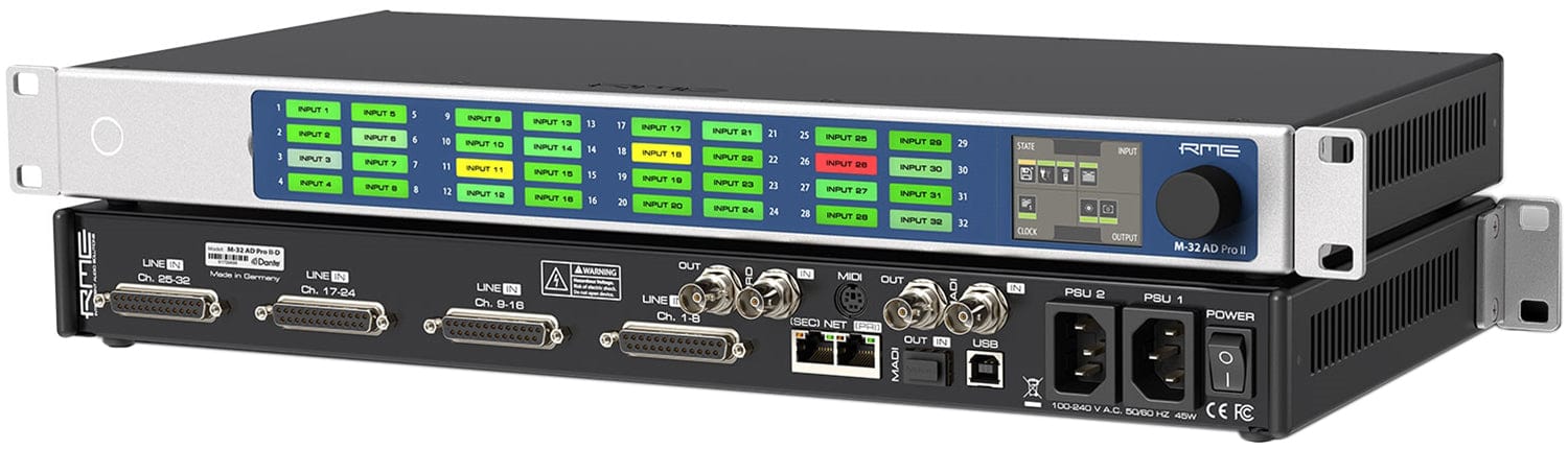 RME M32-DA-PRO-II-D 32-Channel High-End 192 kiloHertz DA Converter with Dante and MADI - Image 3