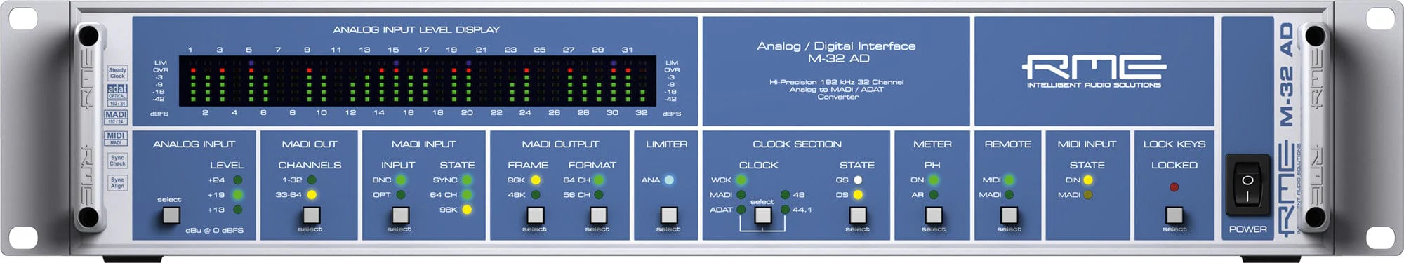 RME M32AD 32-Channel High-End Analog to MADI/ADAT Converter
