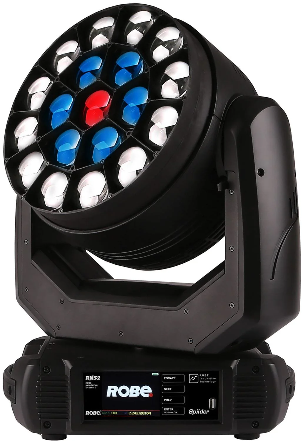 Robe iSpiider 1x 60-Watt RGBW and 18x 40-Watt RGBW LED IP65 WashBeam Moving Head Light - Image 2