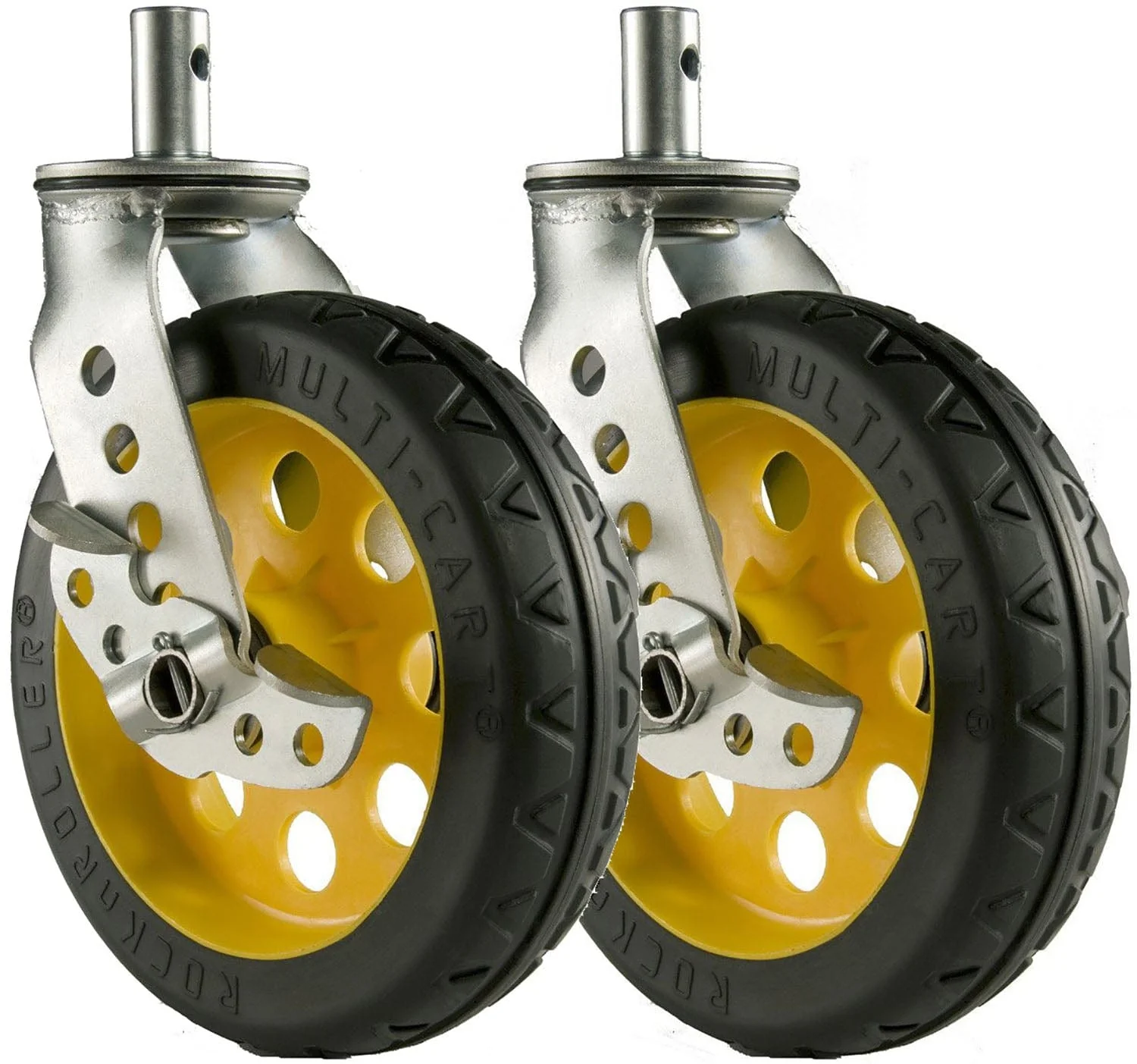Rock N Roller RCSTR8X2 8 x 2-Inch R-Trac All-Terrain Casters with Brake for R12RT Carts - 2-Pack
