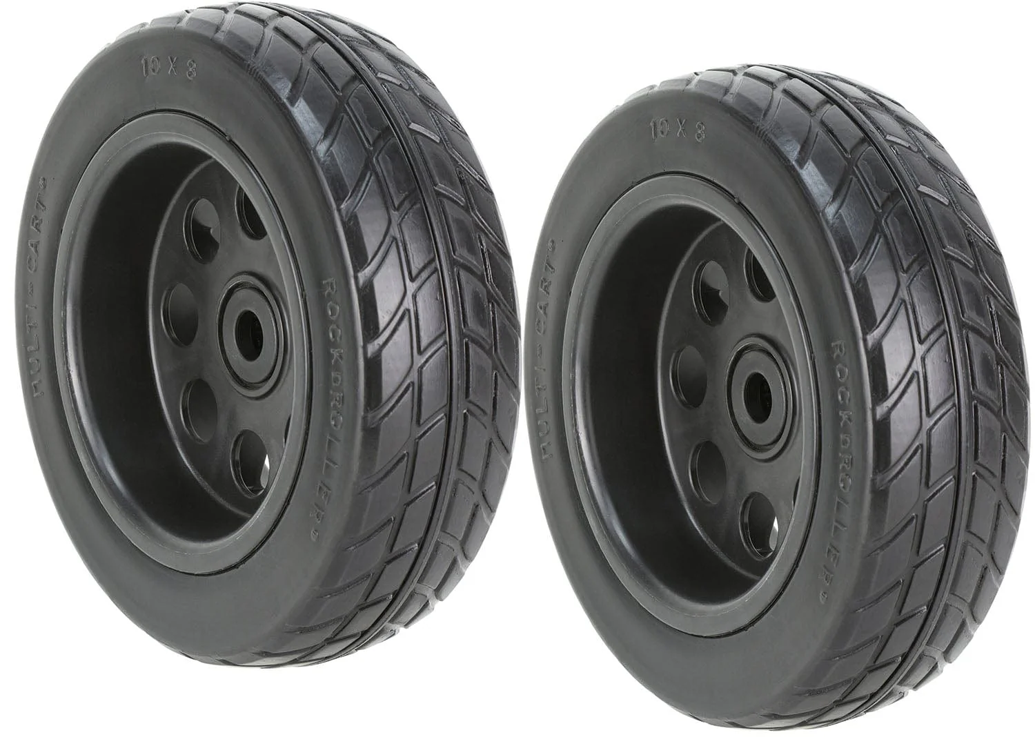 Rock N Roller RWHLO10X3BK 10 x 3 Inch R-Trac Rear Wheel for  R10 / R11G / R12 / R18 Carts - 2-Pack