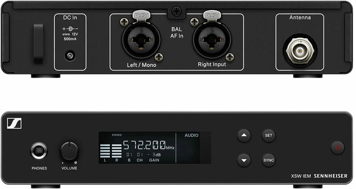 Sennheiser XSW IEM SR Half-Rack Stereo UHF Transmitter (572-596 Megahertz) - Image 3