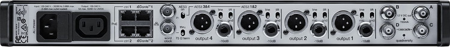 Shure AD4QNP=-B 4-Channel Digital Wireless Receiver for AD / ADX Transmitters - B Band - 606-810 MHz - Image 3