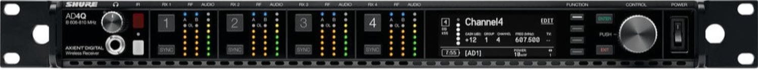 Shure Axient AD4Q-DC Four-Channel Digital Wireless Receiver - A Band