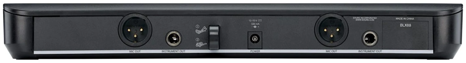 Shure BLX1288 Wireless Combo System with PG58 Handheld and CVL Lavalier - H11 Band - Image 3