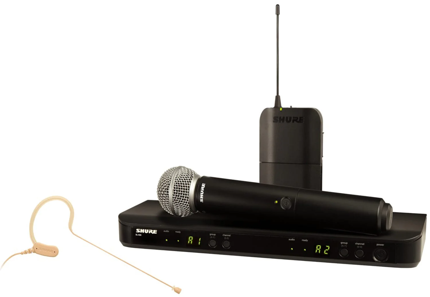 Shure BLX1288 Wireless Combo System with SM58 Handheld and MX153 Earset - H11 Band