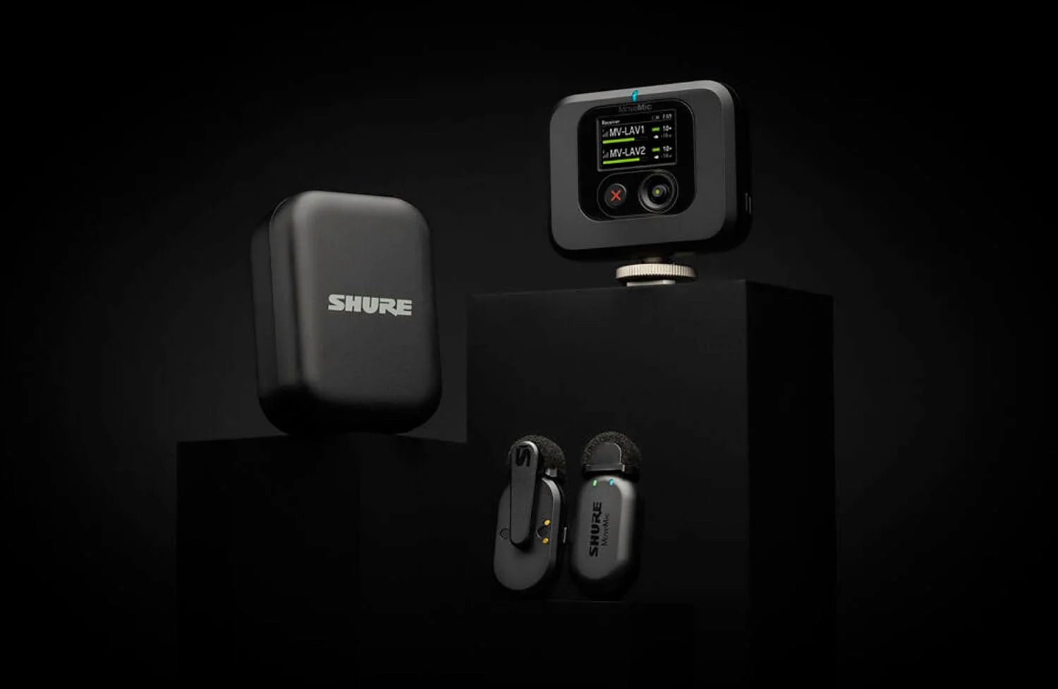 Shure MV-TWO-KIT-Z7 MoveMic Wireless Lavalier Microphone Pair for Phones with Receiver / Charge Case - Image 12