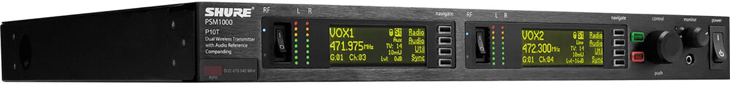 Shure P10T=-H22 Dual Rack Wireless Transmitter for PSM1000 Personal Monitor System - Image 2