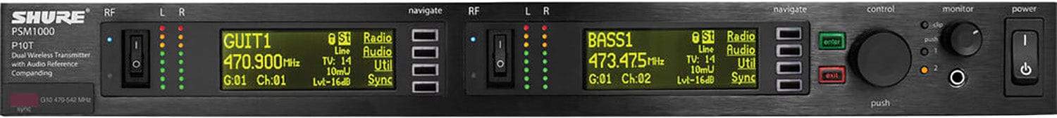 Shure P10T=-H22 Dual Rack Wireless Transmitter for PSM1000 Personal Monitor System - Image 3