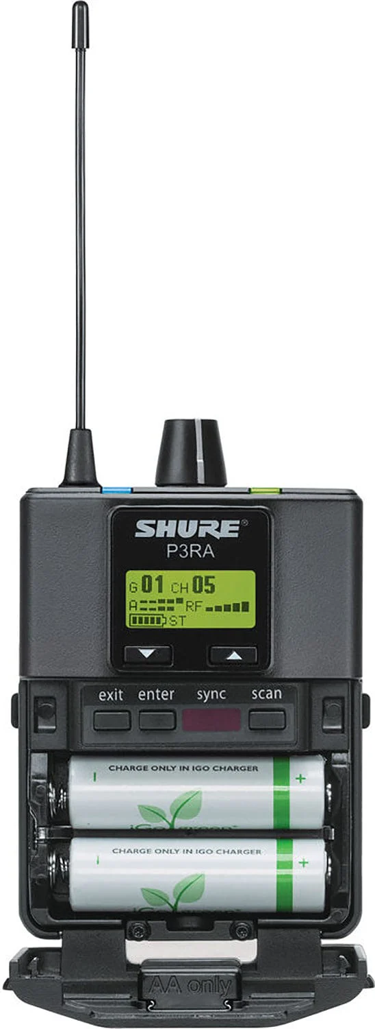 Shure P3RA=-H20 Premium Wireless Bodypack Receiver for PSM 300 Personal Monitor System - Image 4
