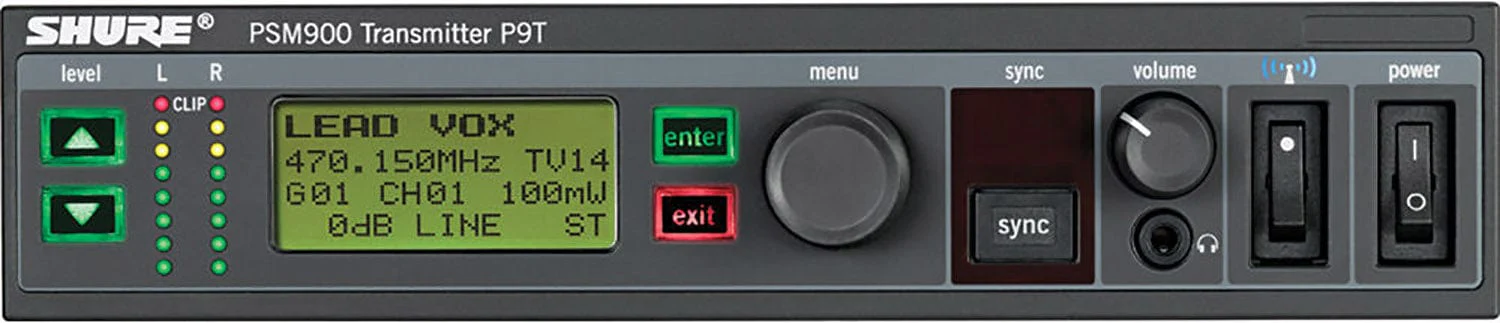 Shure P9T=-G7 Wireless Transmitter for PSM900 Wireless Personal Monitor System - G7 Band