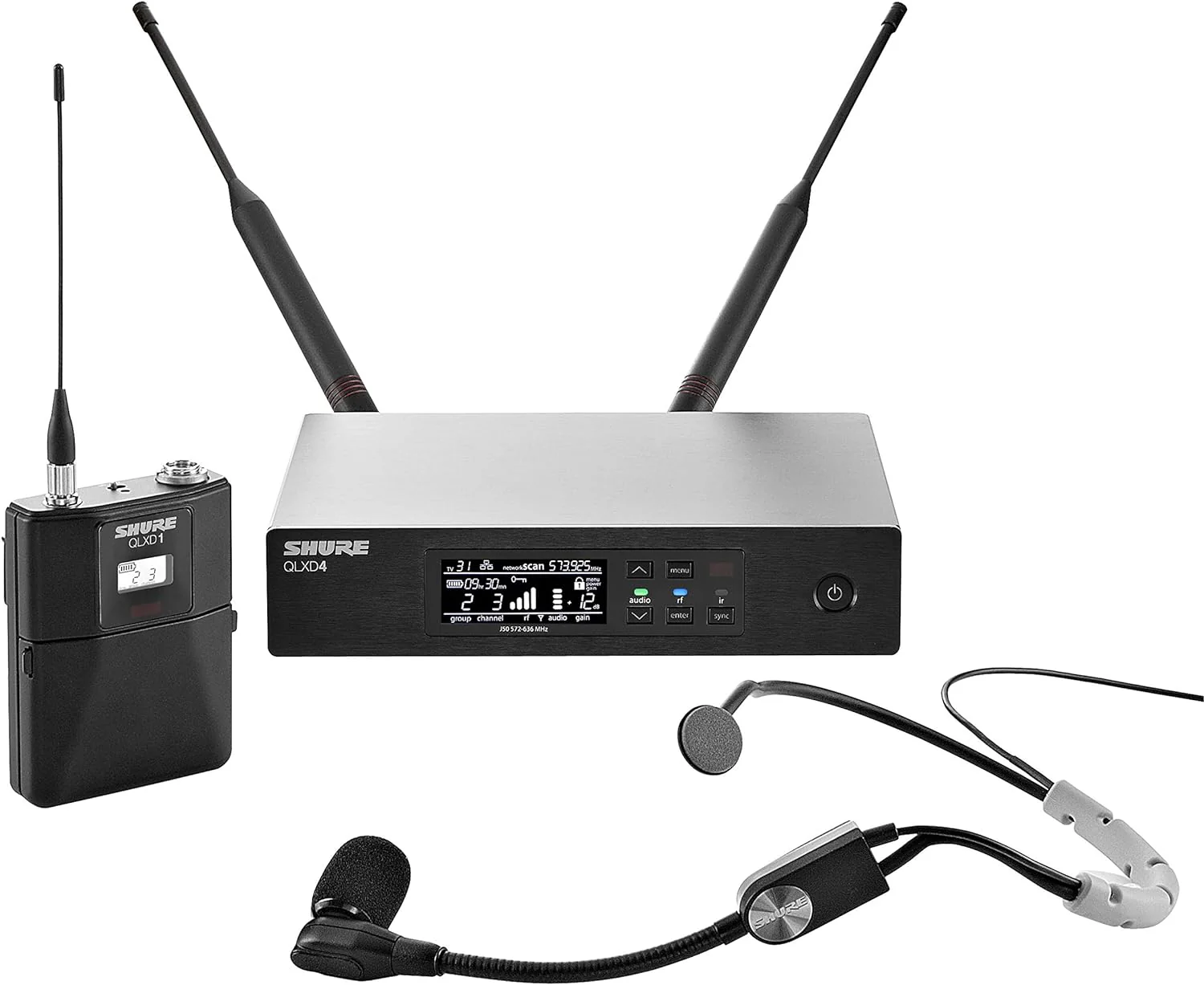 Shure QLXD14 Wireless System with SM35 Headworn Microphone - J50A Band