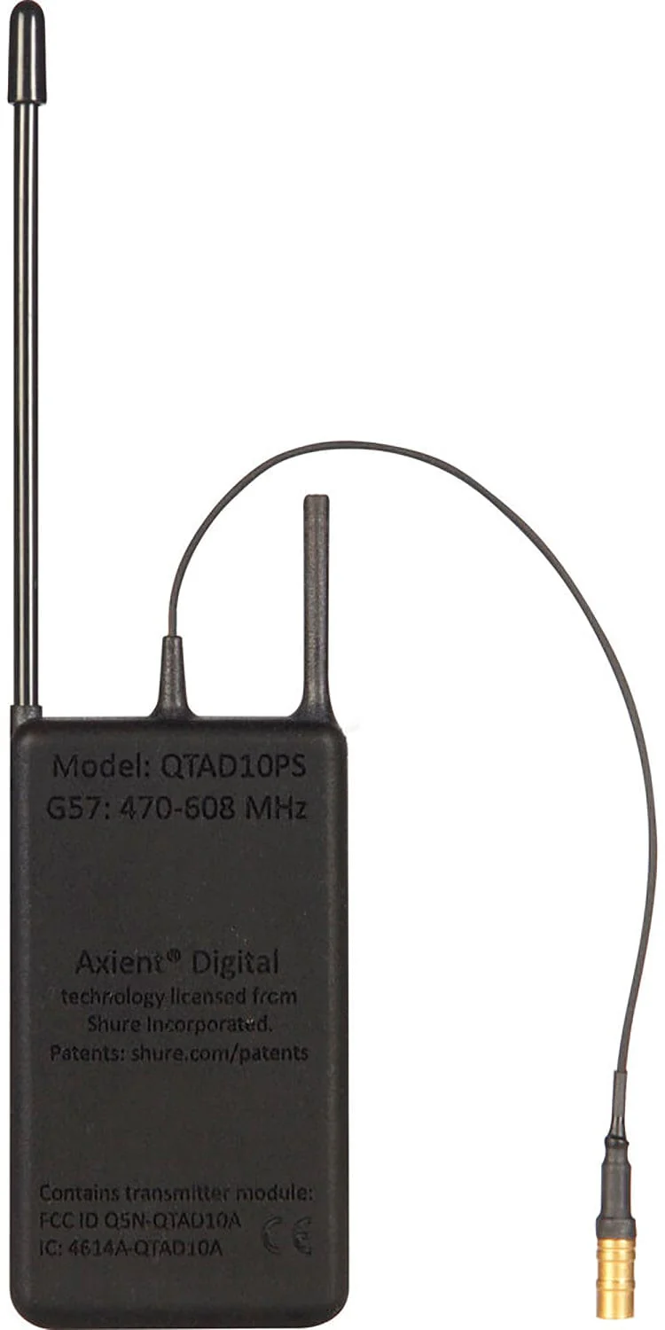Shure QTAD10PS=-G56 AD10PS PlayerMic Short Transmitter - 470-636 MegaHertz - Image 3