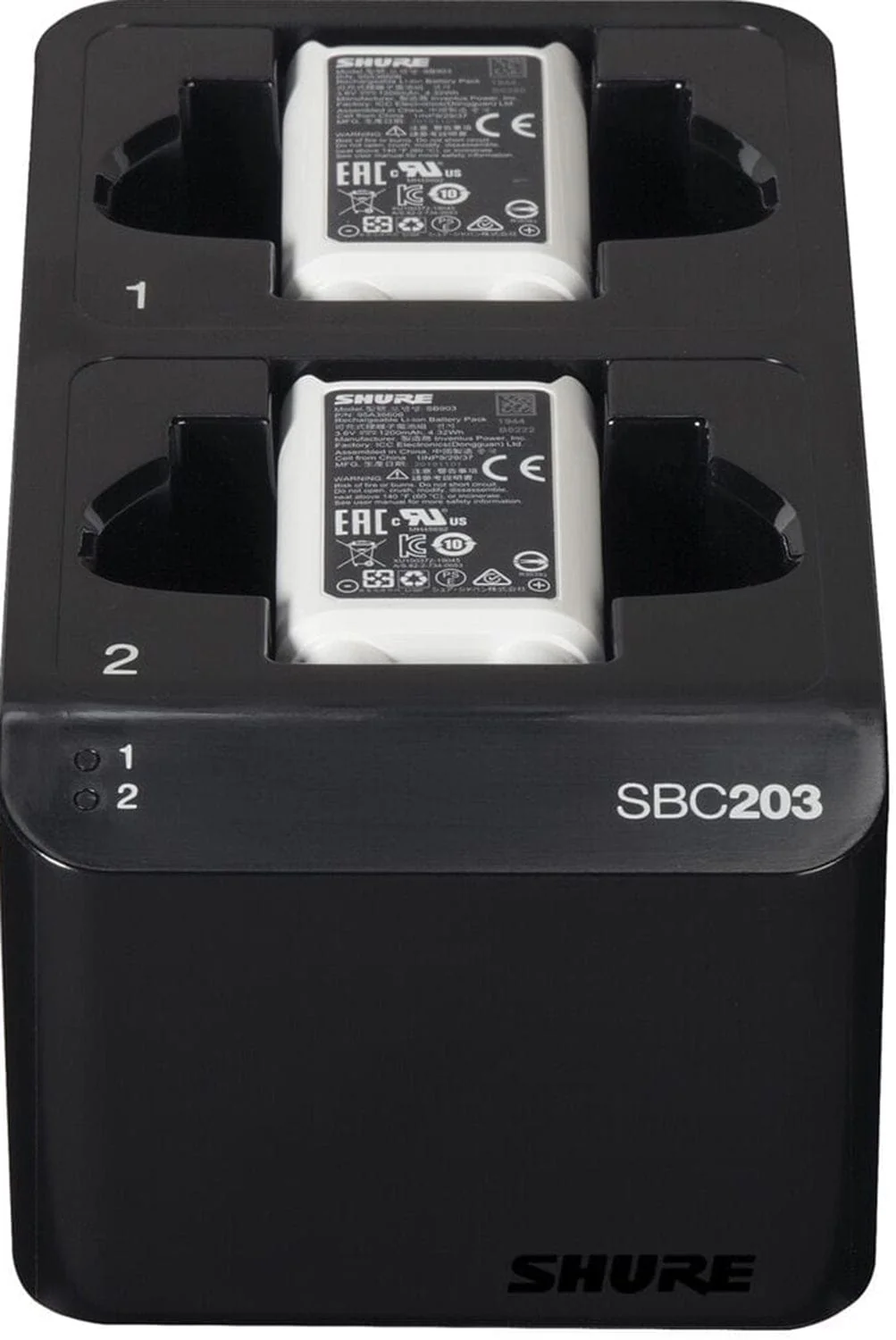 Shure SBC203 Dual Docking Station for SLX-D Transmitters and SB903 Battery - Image 5
