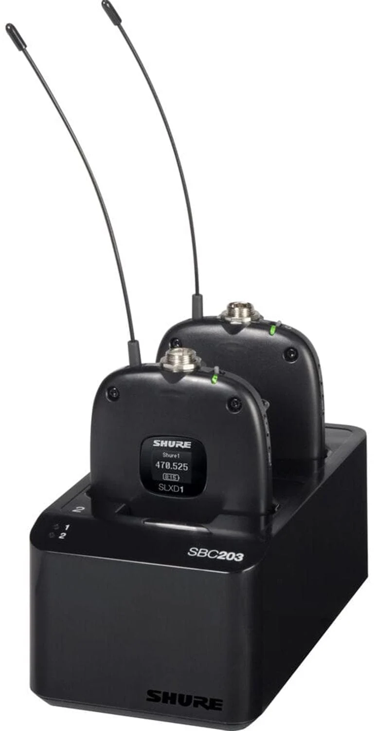 Shure SBC203 Dual Docking Station for SLX-D Transmitters and SB903 Battery - Image 7