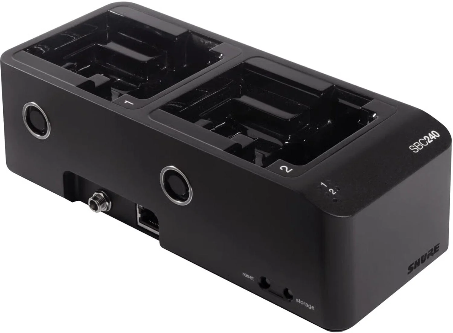 Shure SBC240 2-Bay Networked Docking Charger for SB910/SB920A Batteries/ADX Transmitters