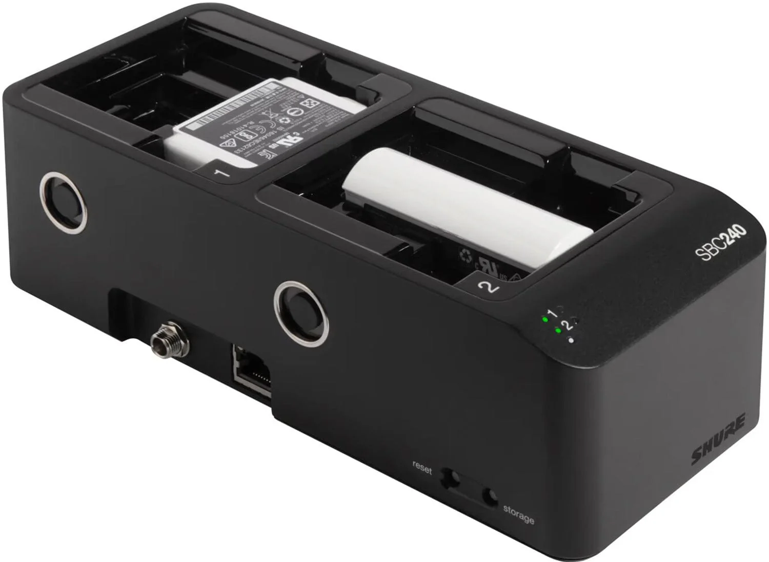 Shure SBC240 2-Bay Networked Docking Charger for SB910/SB920A Batteries/ADX Transmitters - Image 2