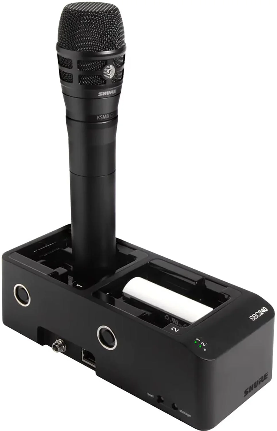 Shure SBC240 2-Bay Networked Docking Charger for SB910/SB920A Batteries/ADX Transmitters - Image 3