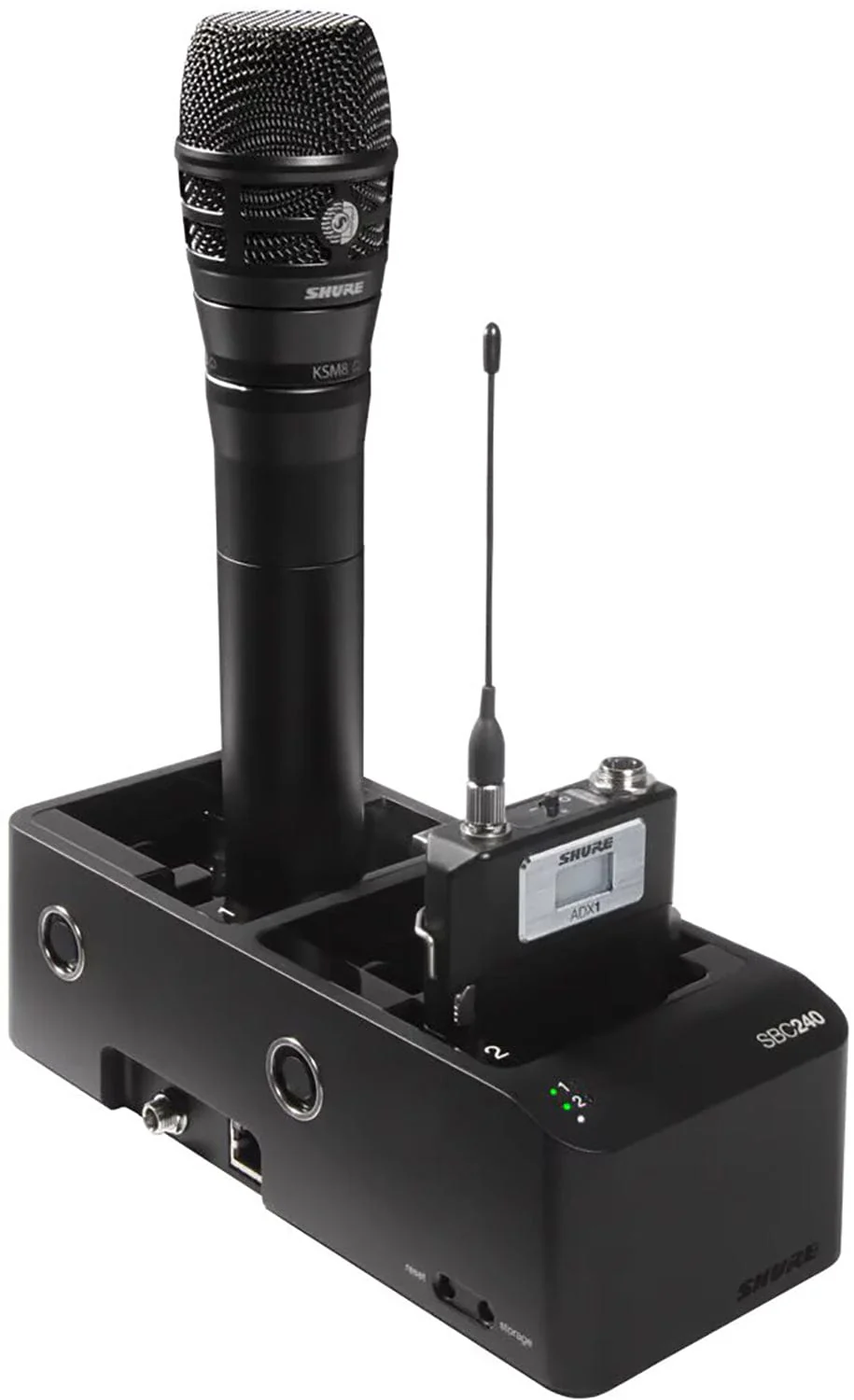 Shure SBC240 2-Bay Networked Docking Charger for SB910/SB920A Batteries/ADX Transmitters - Image 4