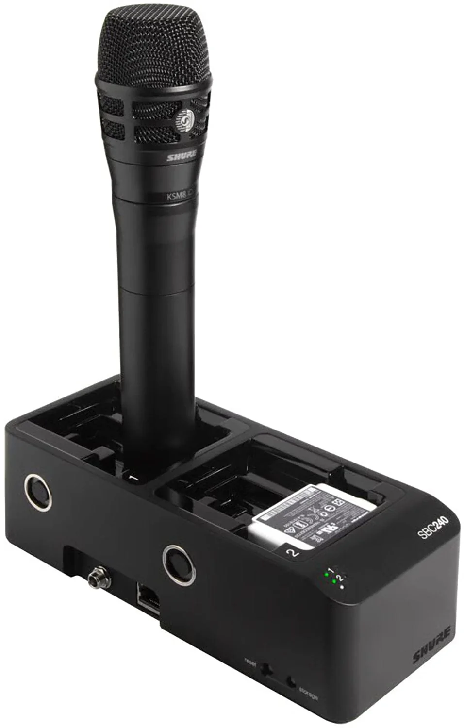 Shure SBC240 2-Bay Networked Docking Charger for SB910/SB920A Batteries/ADX Transmitters - Image 5