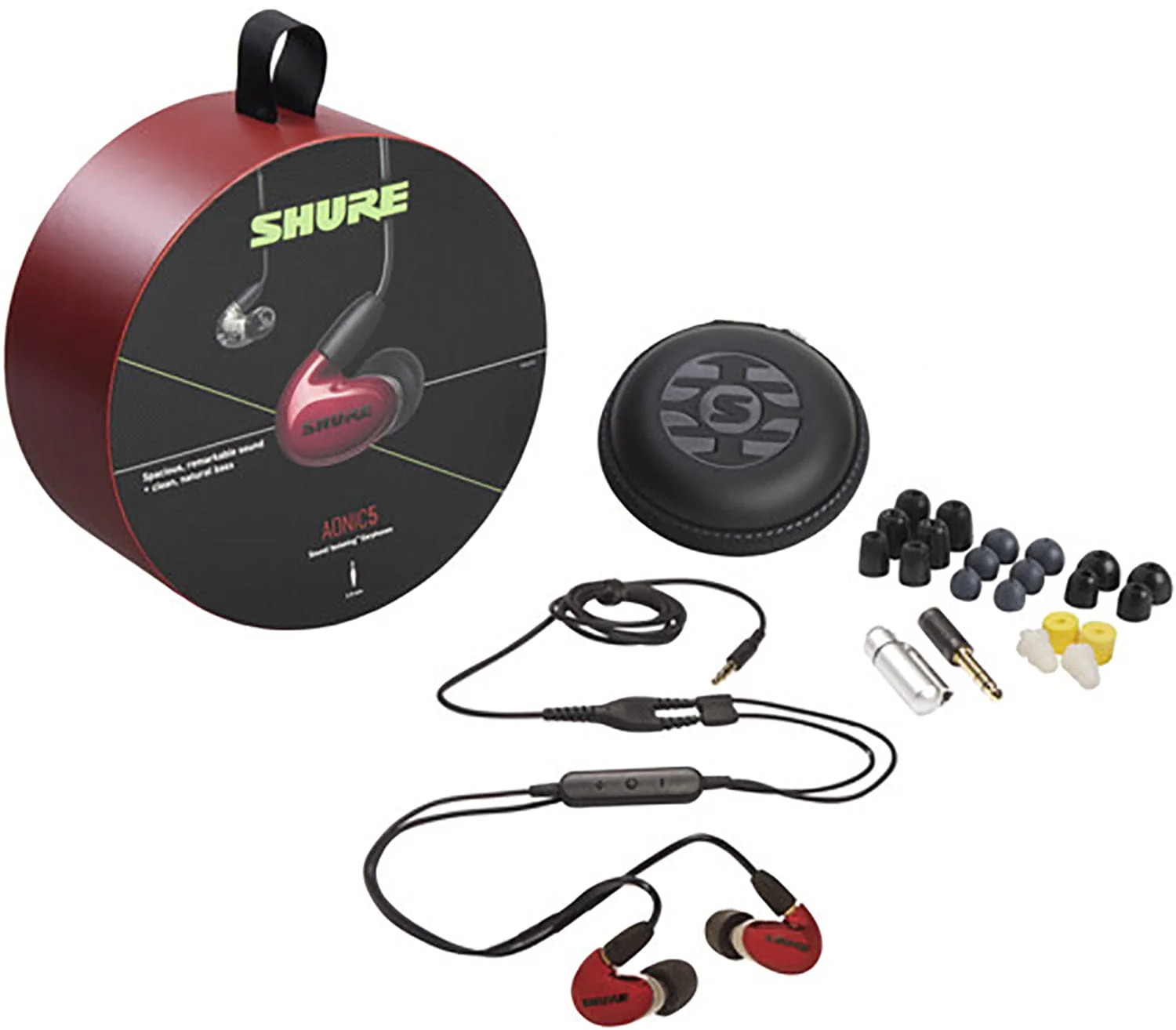 Shure SE53BARD+UNI AONIC 5 Sound Isolating Earphones - Red - Image 2