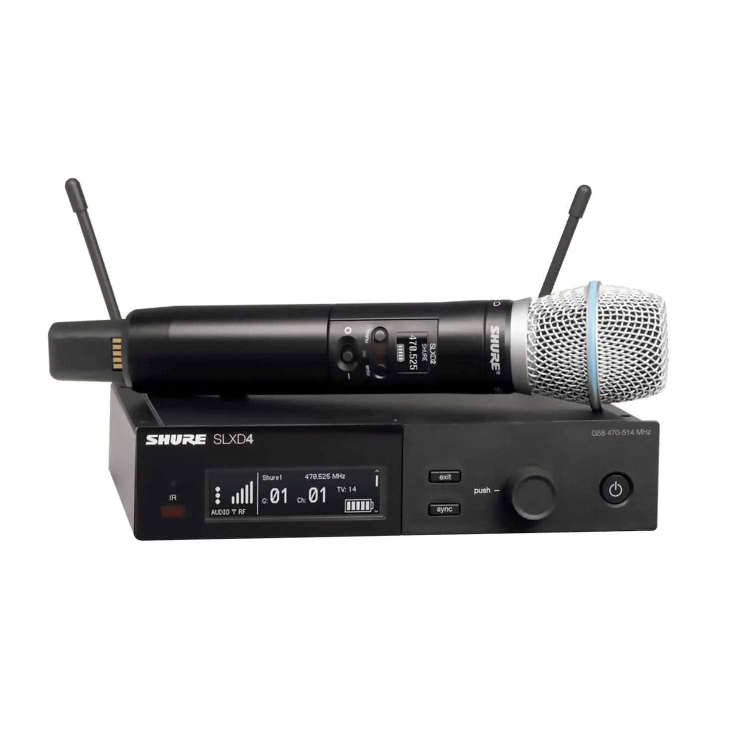 Shure SLXD2/B87A Handheld Transmitter with Beta 87A Capsule - G58 Band - Image 2