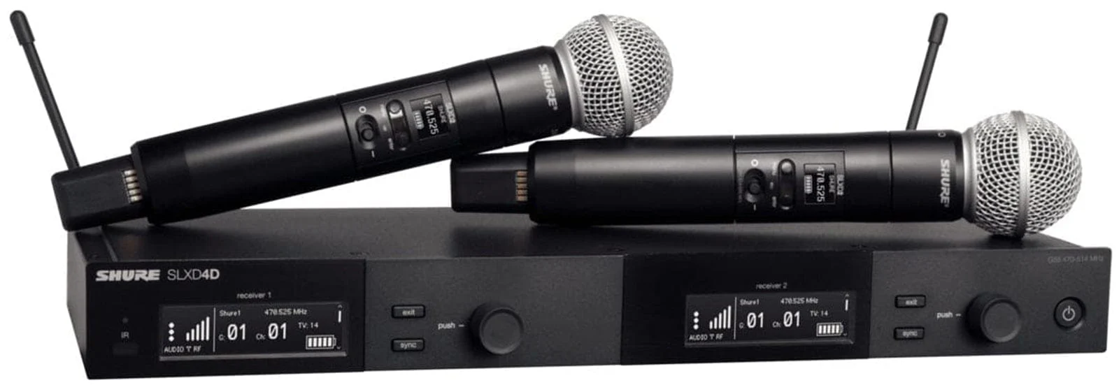 Shure SLXD24D/SM58 J52 Dual Wireless System with SM58 Microphone Capsule - J52 Band