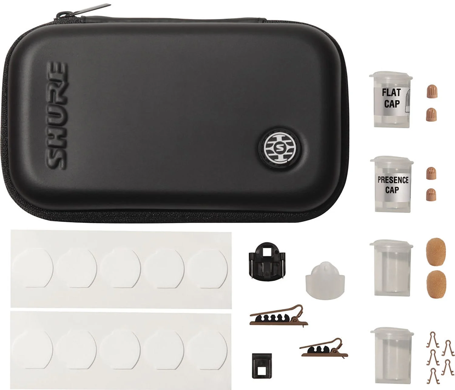 Shure TL47C/O-LEMO-A TwinPlex Omnidirectional Lavalier Microphone - LEMO3 with Accessories - Cocoa - Image 3