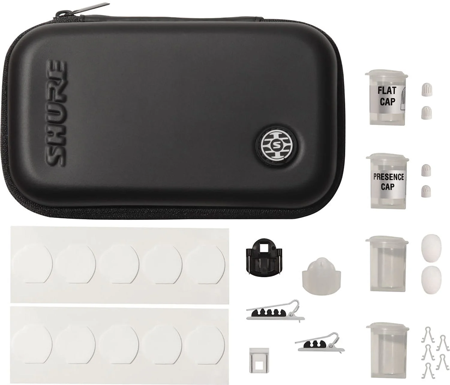 Shure TL48W/O-LEMO-A TwinPlex Omnidirectional Lavalier Microphone - LEMO3 with Accessories - White - Image 3