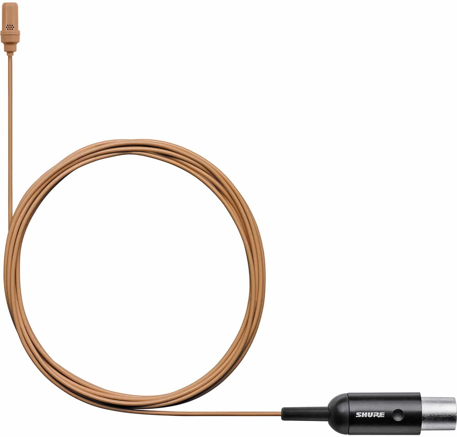 Shure UL4C/C-MTQG-A UniPlex Cardioid Subminiature Lavalier Microphone with MTQG Connector - Cocoa - Image 2