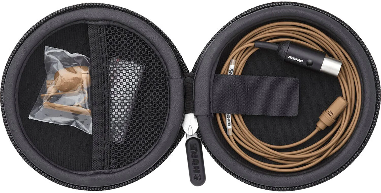 Shure UL4C/C-MTQG-A UniPlex Cardioid Subminiature Lavalier Microphone with MTQG Connector - Cocoa - Image 3