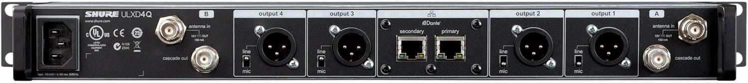Shure ULXD4Q-GV Quad-Channel Digital Wireless Receiver - G50 Band - Image 2