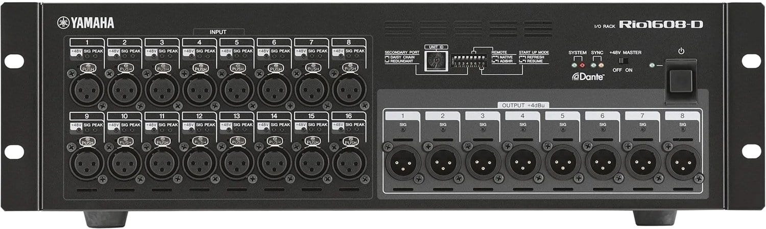 Yamaha Rio1608-D 16-Channels/8-Out Dante Stage Box